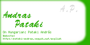 andras pataki business card