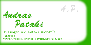 andras pataki business card